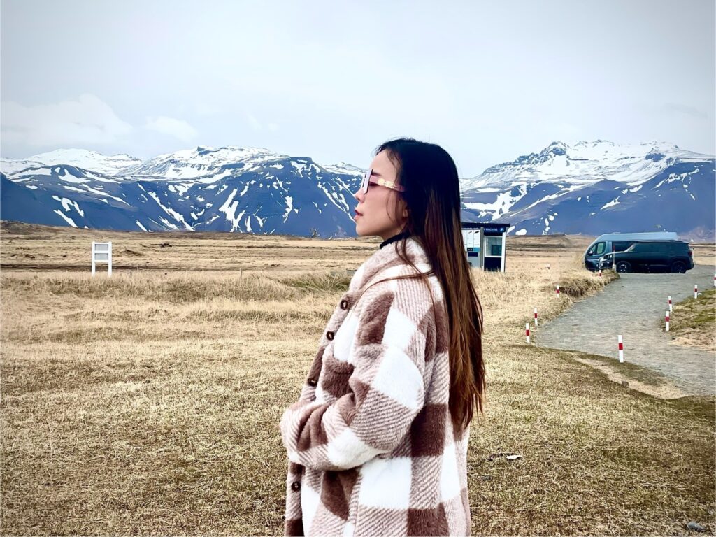 Iceland mountains near Ytri Tunga beach